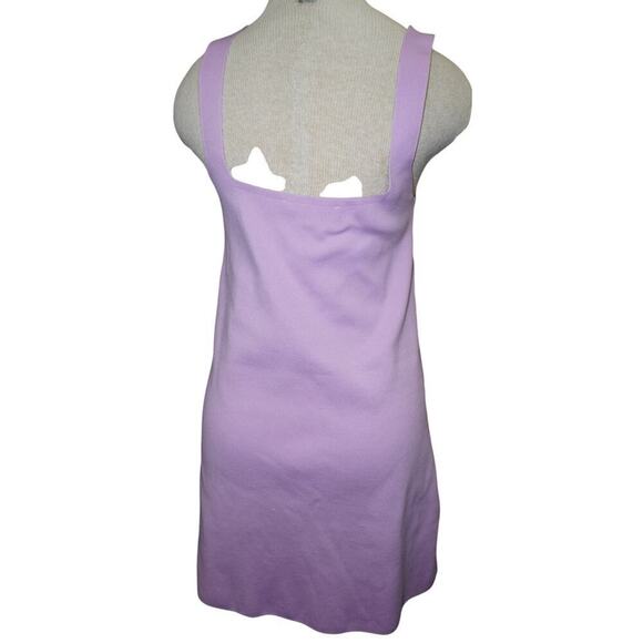 ZARA Lavender Knit Mini Tank Dress – Square Neck – Size Medium - Picture 4 of 5